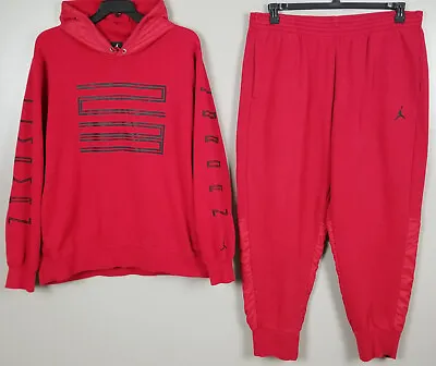 Jordan Xi Retro 11 Win Like 96 Sweatsuit Hoodie + Pants Set Red (size 2xl / 3xl) • $161.99