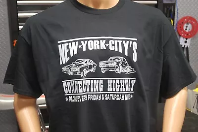 New York's Connecting Highway Race City Retro T Shirt Street Racing Muscle Car • $16.95