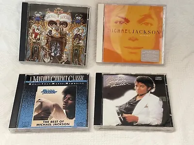 Michael Jackson CD Lot Of 4 Discs Thriller Dangerous Best Of Invincible CLEAN • $17.77