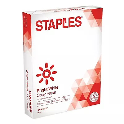 Staples Select 8.5  X 11  Copy Paper 20 Lbs. 94 Brightness 500/Ream (20471) • $13.63