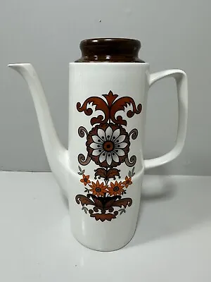 Vintage 60s 70s Cassandra British Anchor Flower Coffee Pot Retro Mid Century • £18.99