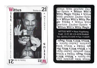 Wittus Witt-Throw Out Card-Photo Holding 21 Tricks Matchbox-Magic Set-msc 13Af • $12.24