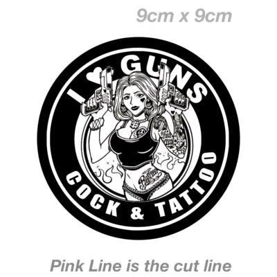 $6.75 • Buy I Love Guns And COCK And Tattoo Funny JDM Drift Car Decal Vinyl Sticker