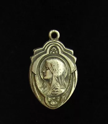 Vintage Virgin Mary Medal Sacred Heart Of Jesus Catholic Petite Medal Small Size • $7.19