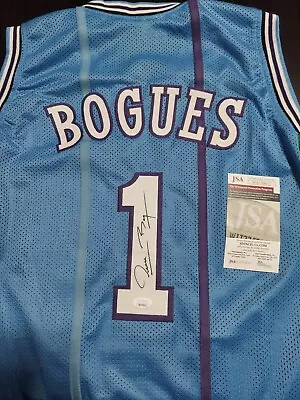 Muggsy Bogues Signed Autographed Charlotte Hornets Blue Basketball Jersey (JSA) • $55