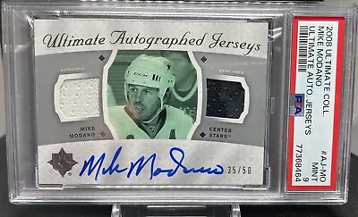 2008 Ultimate Collection Mike Modano Ultimate Autograph Jersey PSA 9 • $90