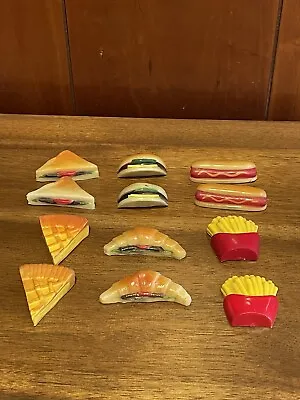 Food Magnets Lot Of 12 Hamburger Hotdog Sandwich Pie Rubber Vintage • $18.88