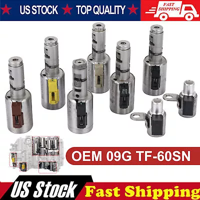 8 Pcs 09G TF-60SN/TF60SN 6-speed Trans Solenoid Set Fit For VW Audi Mini Saab US • $133