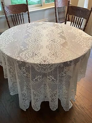 ESSENTIAL HOME Bridal Lace Tablecloth * 84 X 60 • $19.99