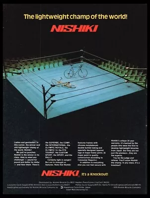 1978 Nishiki Vintage ORIGINAL Bike/Bicycle Print Ad /mini Poster-1970's • $9.95