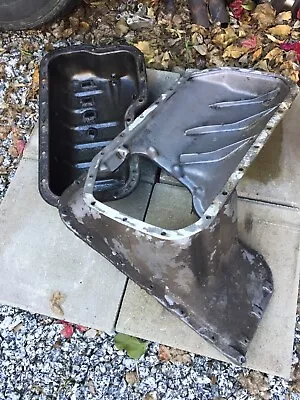 BMW E30 M10 Engine Upper + Lower Oil Pan 11131278314 11131277026 USED • $45