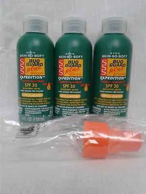 Lots Of 3 Avon Skin So Soft Bug Guard Plus SPF 30 Sunscreen Spray • $37.95