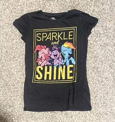 🦄  My Little Pony Sparkle And Shine Girls XL T-Shirt Black K51 • $5.01