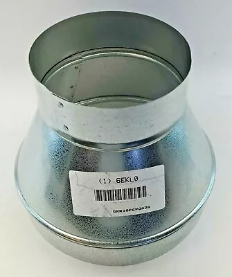 (1) 6EKLO Galvanized Steel Reducer 10  X 6  Duct Fitting Dia 8  Length • $47.99