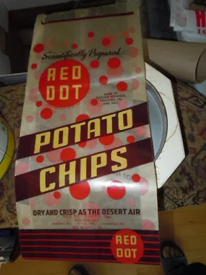 RED DOT POTATO CHIPS  Madison Wisconsin  Wax Paper Bag. Vintage Advertising NOS • $12.99