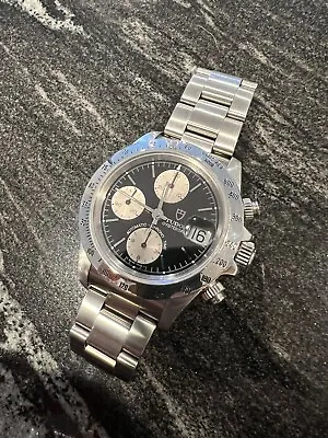 TUDOR Oysterdate Chronograph - Rolex Crown & Caseback - Box & Papers (Full Set) • $1