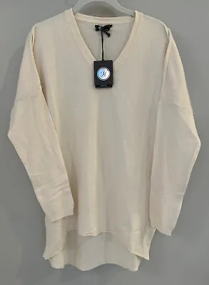 $26.99 • Buy NWT Sundance Catalog Soft Ivory V Neck Long Sleeve “Lydelle Sweater” Size L $98