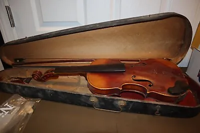 3/4 Joseph Guarnerius Fecit Violin 1716 Copy? Hard Case W/ Bow • $279.99