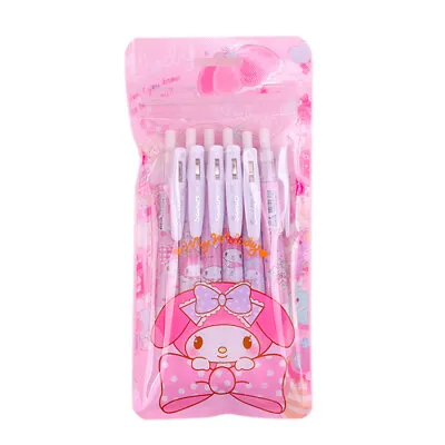 6pcs/set Cute Girl's Pink My Melody Gel Pen Black Ink 0.5mm School Study Office • $8.69