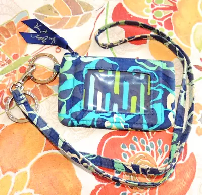 Vera Bradley Zip Id Coin Purse License School Id Wallet 18  Breakaway Lanyard #3 • $7.20