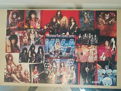 KISS RARE Big Hit Parader 32x21 Through The Years Poster Ace Frehley Kulick COOL • £11.40