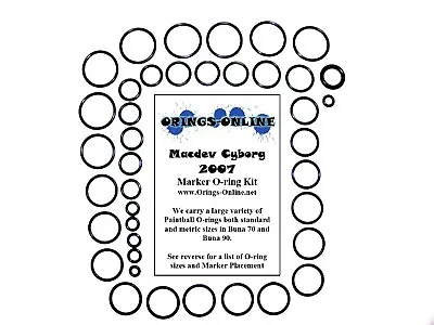 Macdev Cyborg 2007 Paintball Marker O-ring Oring Kit X 2 Rebuilds / Kits • $13.15