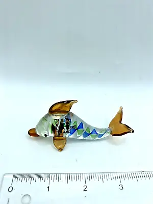 Hilton Head Island Hand Blown Glass Dolphin Figurine Paperweight Murano Style • $12.25