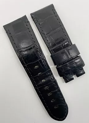 $140 • Buy Authentic Officine Panerai 24mm X 22mm Black Alligator Tang Watch Strap Band OEM