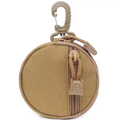 Tactical Small Molle Pouch Utility EDC Sports Round Coin Purse Earphone Key Bag • $7.49