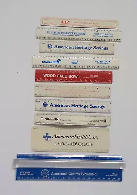 Lot 10 Vintage Advertising Rulers 6  • $15