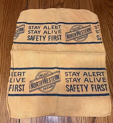 Vintage Chicago Northwestern Railroad Shop Rag Unused Safety First • $24.99