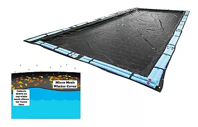 Micro Mesh Rectangular Swimming Pool Water Draining Winter Cover - (Choose Size) • $69.99