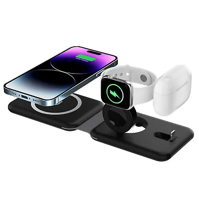 3in1 Wireless Charger Magnetic Charging Mat For Apple Watch Ultra/9/8 IPhone 15 • $29.99