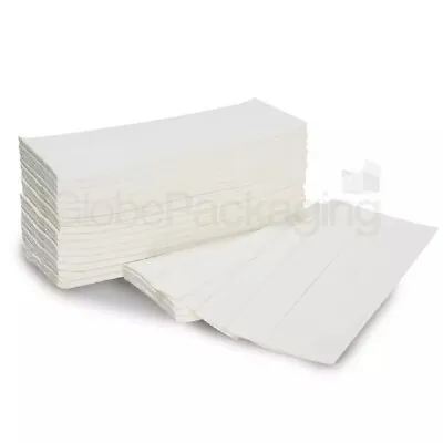 160  X WHITE 2 PLY C-FOLD PAPER HAND TOWELS MULTI FOLD • £6.79