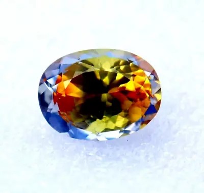 25 CT Natural Bi- Color Pitambari Sapphire Oval Cut Loose Certified Gemstone • $36.25