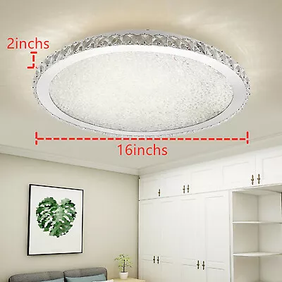 Modern Flush Mount Crystal Chandelier LED Ceiling Light Pendant Lamp Fixture USA • $55