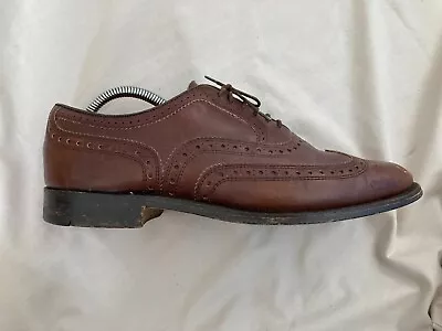 MULBERRY Mens Tan Brown Leather Lace Up Brogue Shoes SIZE UK 9 EU 43  • £39.99