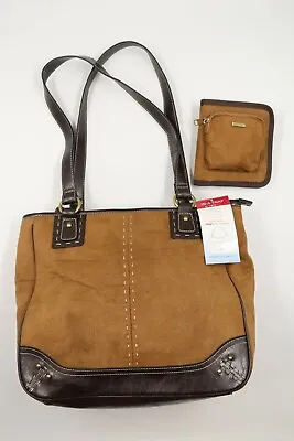 Rosetti Womens Ladies Khaki Brown Shoulder Handbag Purse Wallet 2 Pc Set NEW • $42.14