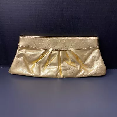 Lauren Merkin Clutch Gold Metallic Purse NYC • $60