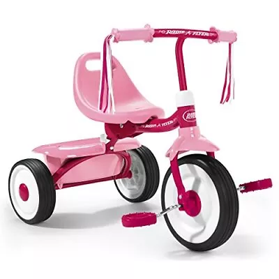 Radio Flyer Fold 2 Go Tricycle Outdoor Toddler Trike Pink Fully Assembled • £137.99