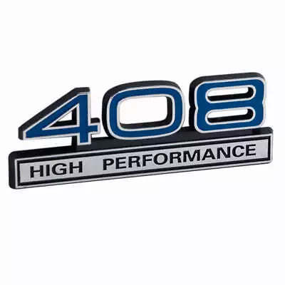 Ford Mustang Blue & Chrome Trimmed 408 High Performance Emblem • $12.13