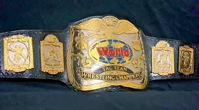 WWF World Tag Team Wrestling Championship Replica Title Dual Plated Belt Zinc • $137.99