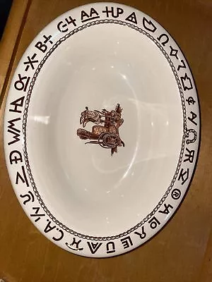 Wallace West Westward Ho Boots & Saddle Pattern  12” Serving Bowl • $100