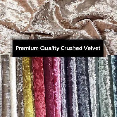 Crushed Velvet Fabric Material Upholstery Bedding Cushion Throw Curtain Craft UK • £1.49