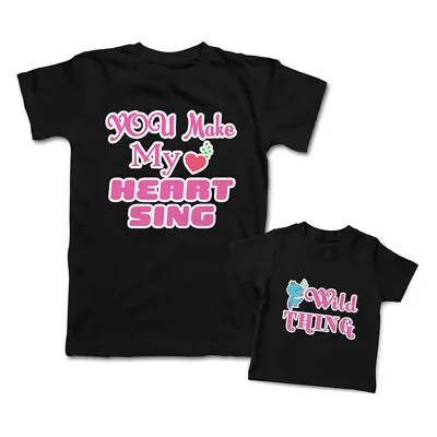 Mommy And Me Outfits Wild Thing Singing Bird You Make My Heart Sing Love Music • $29.99