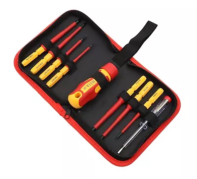 Hilka 9 Pce VDE Quick Blade Electricians Screwdriver Set Code 34489009 • £18.98