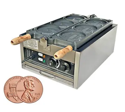 Coin Shape Waffle 1 Cent USA Baker Commercial Waffle Machine Non-Stick Pan 1300W • $699