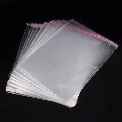Clear Cellophane Cello Seal Plastic OPP Bags Card Display Self Adhesive Peel  • $24.99