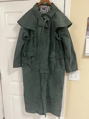 Men's Koolah Special Edition Duster Medium Jacket Green Cotton Long Coat Cowboy  • $49