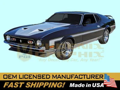Compatible With 1971 1972 1973 Mustang Mach 1 Boss 351 HockeyStick Rally Stripe • $94